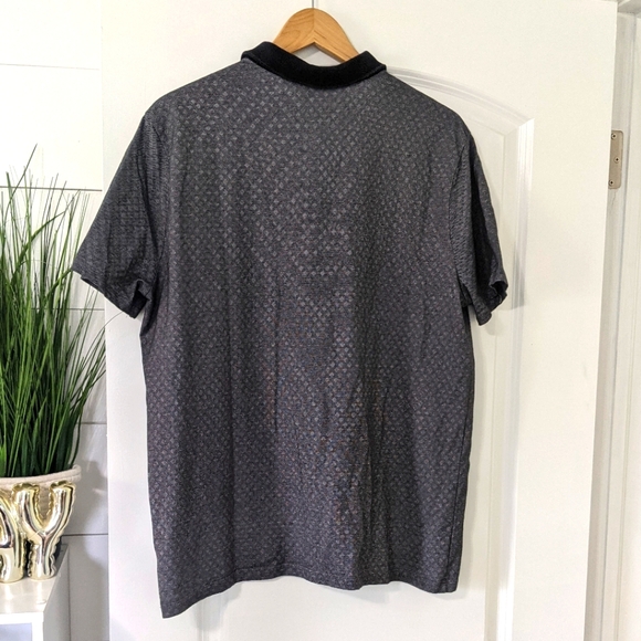 Express Textured Geometric Polo Sz XL - Picture 2 of 4